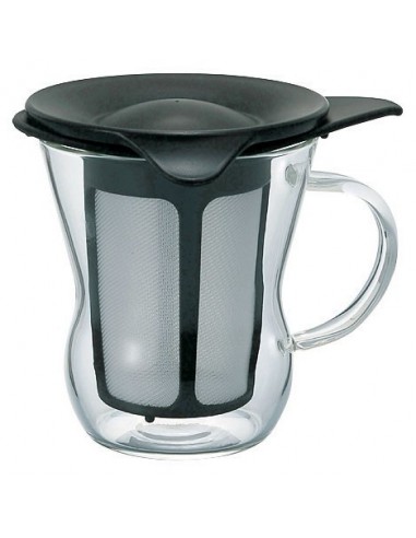 Tazza con manico e filtro nera 200ml