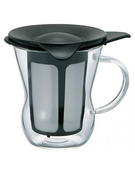 Tazza con manico e filtro nera 200ml