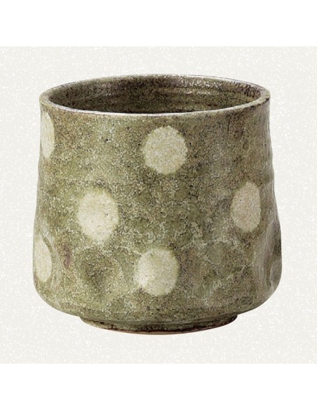 Tazza yunomi grigia a pois 160ml