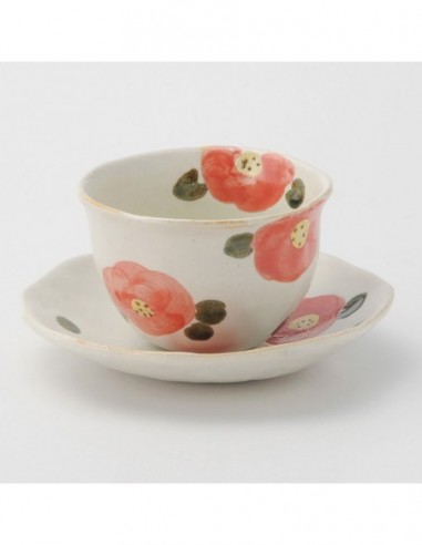 Tazza con piattino e design floreale 170ml