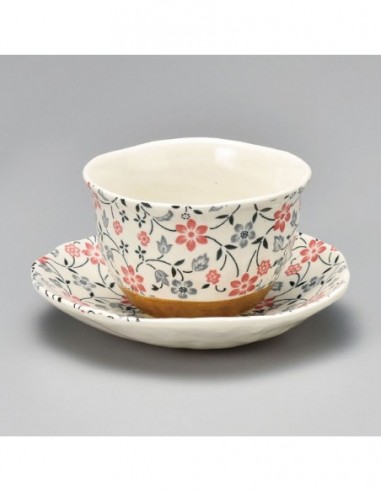 Tazza fiori con piattino 170ml