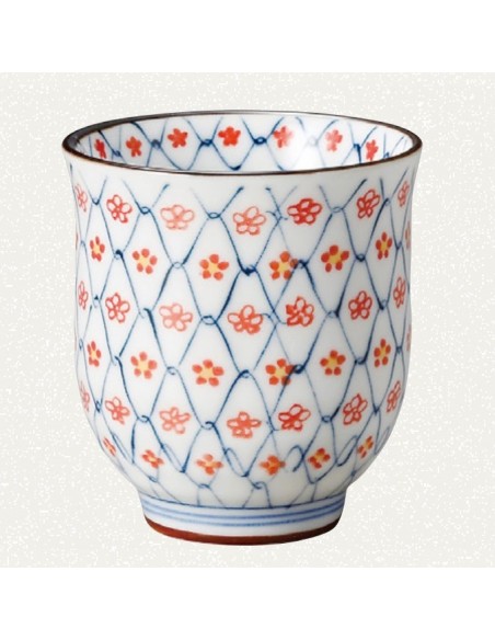 Tazza fiori rossi 130ml