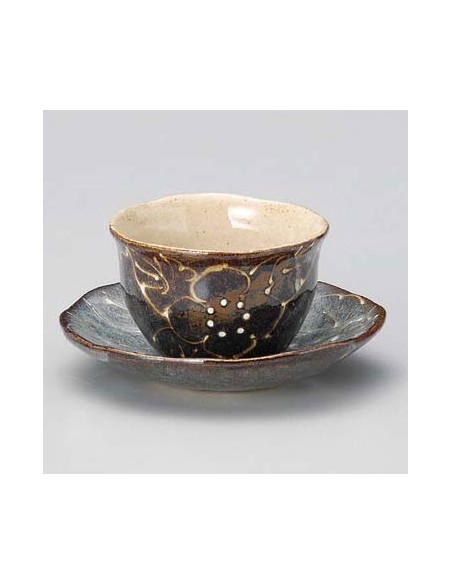 Tazza giapponese con piattino decorati 180ml