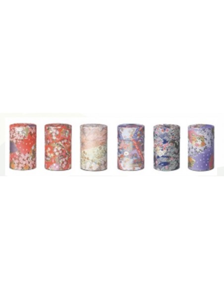 Tea caddy washi - diam. 66 e h. 105cm / cap. 100gr