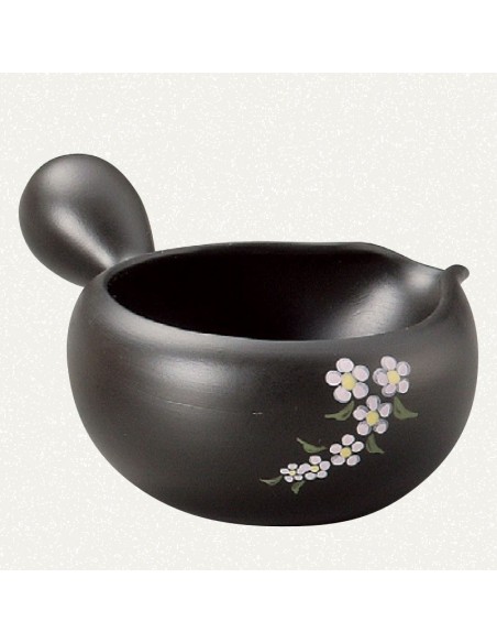 Brocca Shiboridashi Nera Con Fiori 190ml