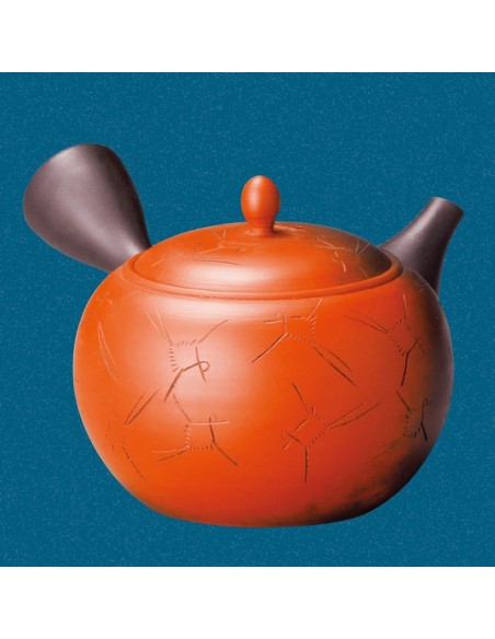 Teiera arancione con decori 280ml