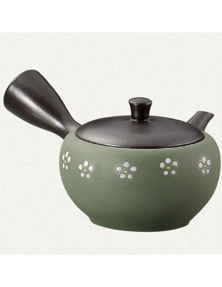Teiera verde con decori bianchi 280ml