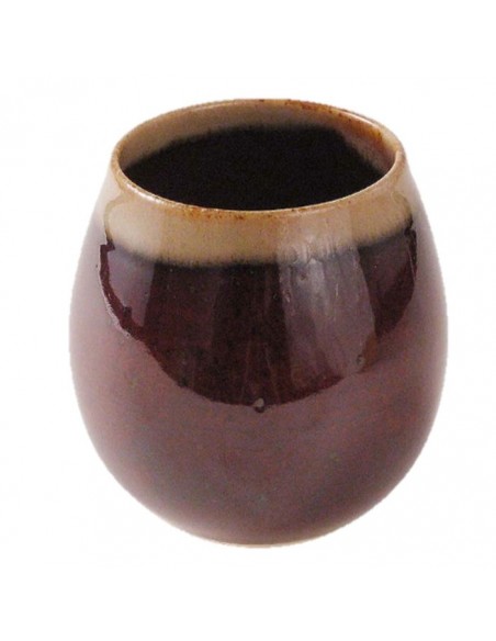 Tazza marrone con bordo bianco 250ml
