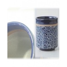 Tazza con decori blu con striscia beige 300ml