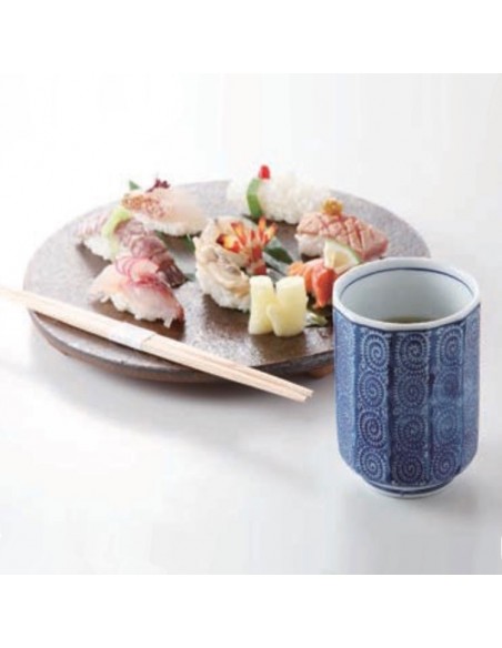 Tazza a righe verticali blu 325ml