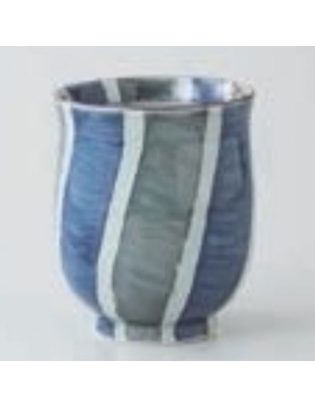Tazza azzurra e grigia ondulata 350ml