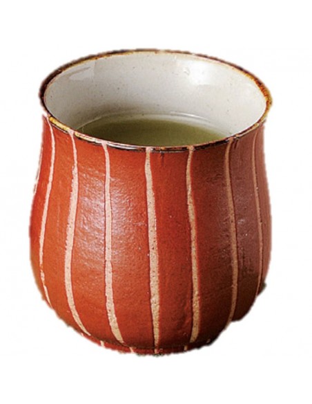 Tazza rossa a righe 110ml