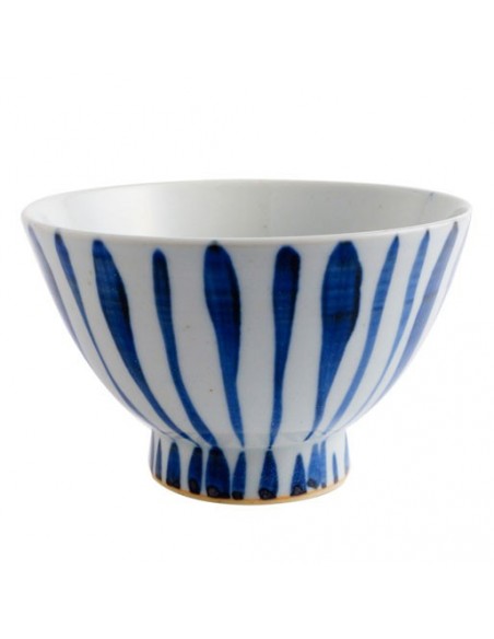 Tazza bianca con strisce blu verticali diam.11cm e h.7,0cm