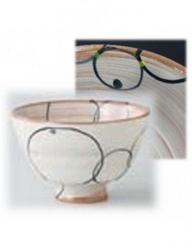 Tazza bianca con cerchi blu 300ml