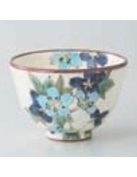 Tazza bianca con fiori blu e azzurri 300ml
