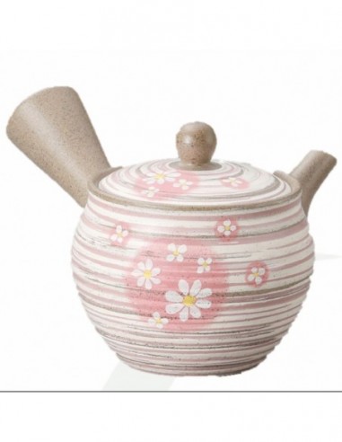 Teiera rosa con decori floreali 340ml