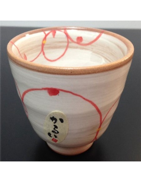 Tazza bianco con cerchi rossi 175ml