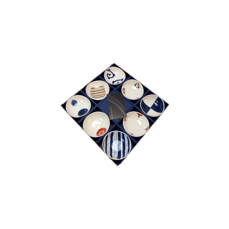 Set di 8 piattini decorati
